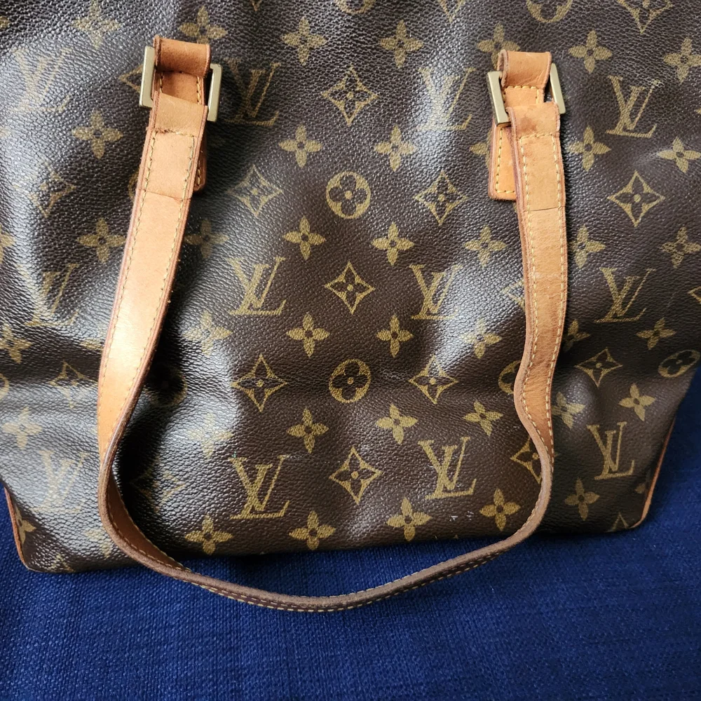 Louis Vuitton Monogram Tote Bag Vintage LV Shoulder Bag Brown Canvas Authentic - Picture 3 of 6